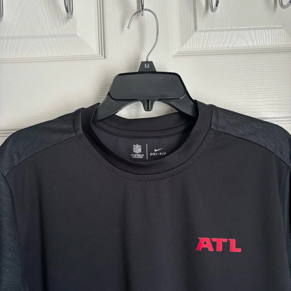 NFL Dri-Fit Black/gray/Red Mens‎ Nike Short Sleeve Tee On field Apparel Size L